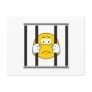 Smiley Face in Jail Postcard