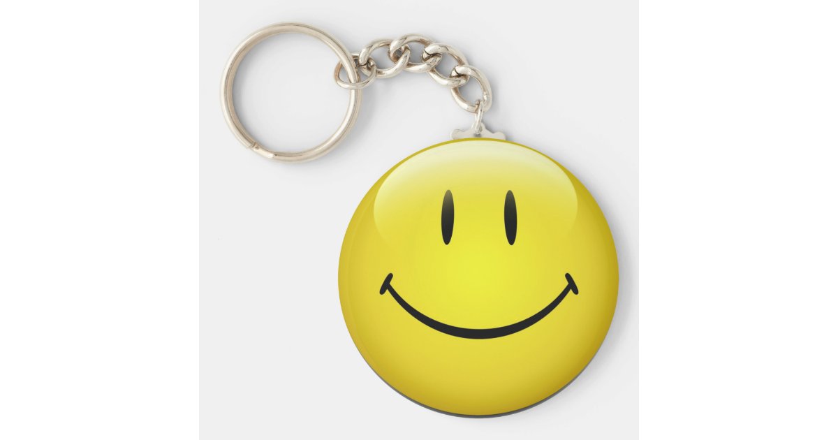 Smiley Face Key Ring Keychain Zazzle