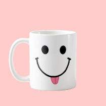 Smiley Face Mug Raspberry Tongue 11 or 15 oz mug