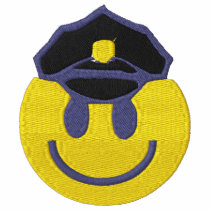 Smiley Face Police Officer embroidered shirts by naturetees Smiley Face Police Officer embroidered shirts