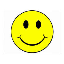 smiley face post card