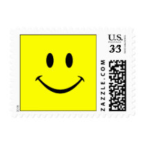 Smiley Face Post Card Stamp by yaleqb Smiley Face Post Card Stamp