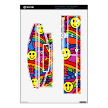 Smiley Face Rainbow and Flower Hippy Pattern Skin For PS3