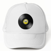 SMILEY FACE RECORD ALBUM TRUCKER HAT