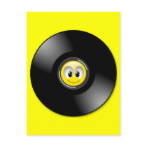SMILEY FACE RECORD ALBUM postcards by dgpaulart SMILEY FACE RECORD ALBUM postcards