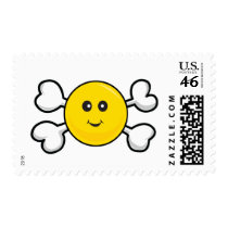 smiley face Skull and Crossbones postage by doonidesigns smiley face Skull and Crossbones postage