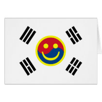 Smiley Face South Korean Flag (Version 2) cards