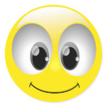 SMILEY FACE ROUND STICKERS