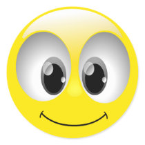 SMILEY FACE ROUND STICKERS