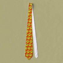 Smiley Face Tie (Red)