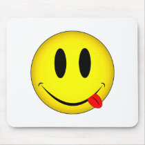 Smiley Face Tongue mousepads