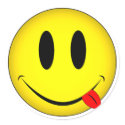 Smiley Face Tongue stickers by EvilSkull Smiley Face Tongue stickers