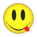 Smiley Face Tongue stickers by EvilSkull Smiley Face Tongue stickers