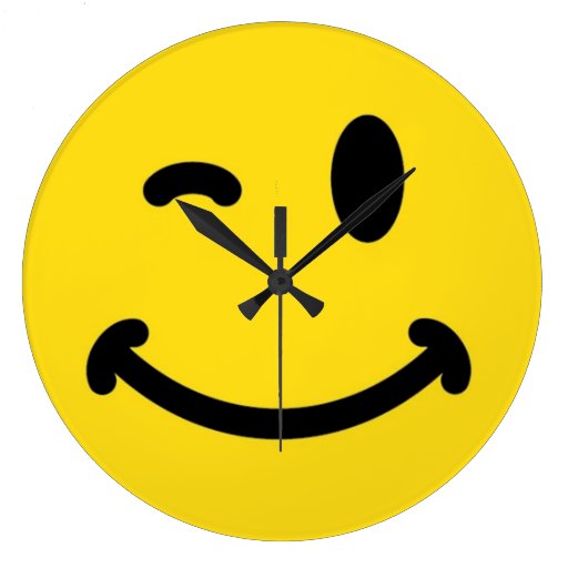Smiley Face Wall Clock Zazzle