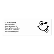 Smiley face wink business card template