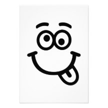 Smiley face wink personalized invitation