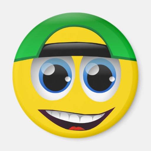 SMILEY FACE WITH BACKWARDS CAP Zazzle
