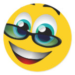 SMILEY FACE WITH GLASSES stickers
