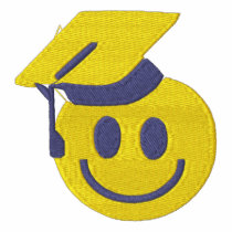 Smiley Face with Graduation Hat embroidered shirts by naturetees Smiley Face with Graduation Hat embroidered shirts