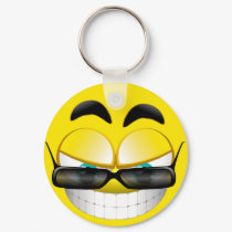 SMILEY FACE WITH SUNSHADES keychains by dgpaulart SMILEY FACE WITH SUNSHADES keychains
