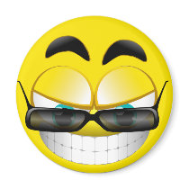 SMILEY FACE WITH SUNSHADES magnets by dgpaulart SMILEY FACE WITH SUNSHADES magnets