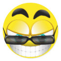 SMILEY FACE WITH SUNSHADES stickers by dgpaulart SMILEY FACE WITH SUNSHADES stickers