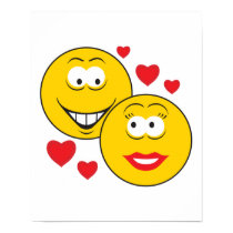 Smiley Faces in Love Valentine posters