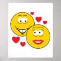 Smiley Faces in Love Valentine posters