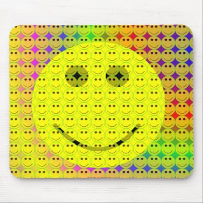 Smiley Faces Mouse Mats by mistergrinch