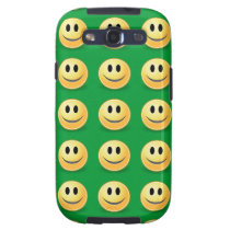 Smiley Faces on Green Samsung Galaxy Case casemate cases