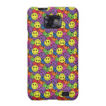 Smiley Faces Retro Hippy Pattern Galaxy SII Cover