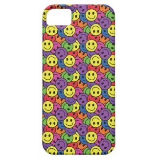 Smiley Faces Retro Hippy Pattern iPhone 5 Cases