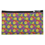 Smiley Faces Retro Hippy Pattern Makeup Bag