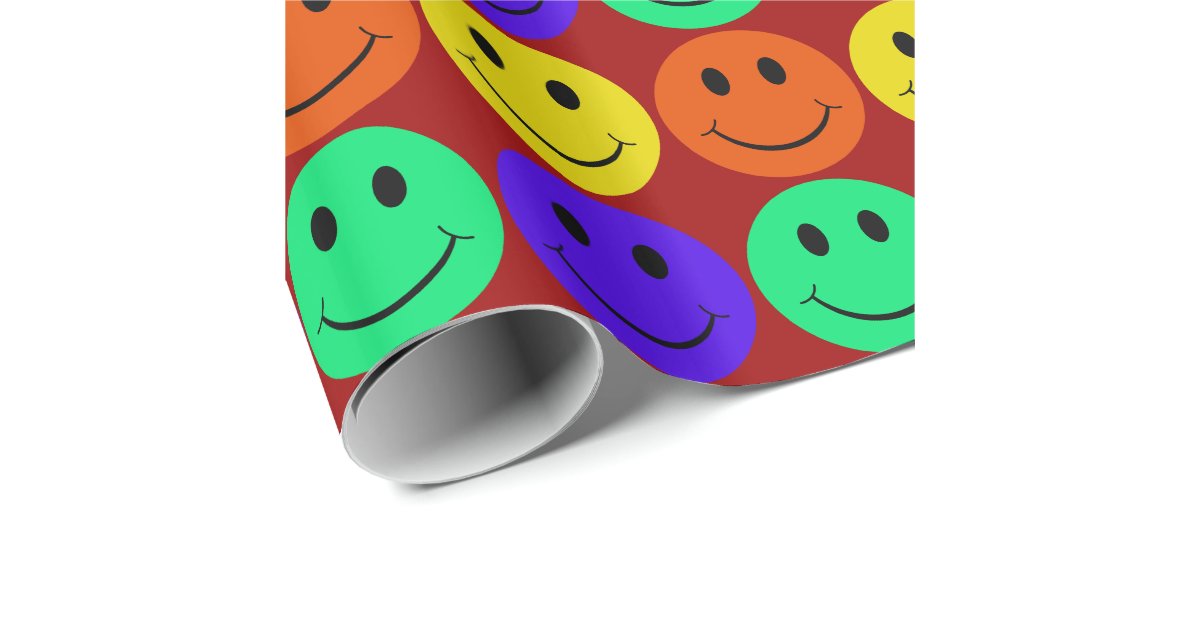 Smiley Faces Wrapping Paper Zazzle