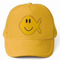 smiley fish 1 trucker hats