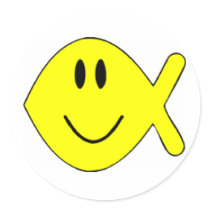 smiley fish 1 stickers by InspiredByHim smiley fish 1 stickers