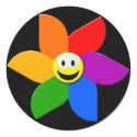 SMILEY FLOWER stickers by dgpaulart SMILEY FLOWER stickers