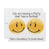 Smiley Friends - Party Invitation by nightmare7darkangel Smiley Friends - Party Invitation
