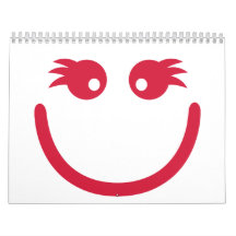 Smiley girl face calendar