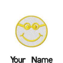 Smiley Glasses and Your Name embroidered shirts by clarachandler Smiley Glasses and Your Name embroidered shirts