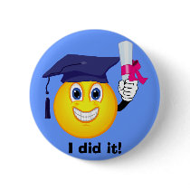 Smiley Graduate Buttons