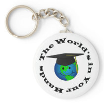 Smiley Graduate Keychain