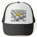 smiley-grey-march trucker hat