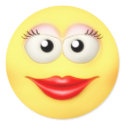 Smiley Grrl Sticker by mariannegilliand Smiley Grrl Sticker
