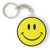 Smiley Happiness Face Keychain