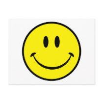Smiley Happiness Face Postcard