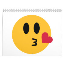 Smiley heart kiss calendars