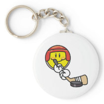 Smiley Hockey Key Chains