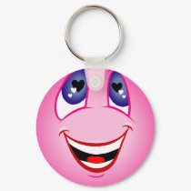 Smiley In Love keychains by JuJuGarden Smiley In Love keychains