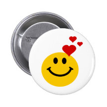 Smiley in Love Pinback Button